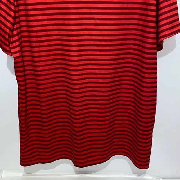 Nike Men's Red Dri-Fit Stripe Short Sleeves Standard Fit Polo Shirt Size 2XL - Picture 5 of 7